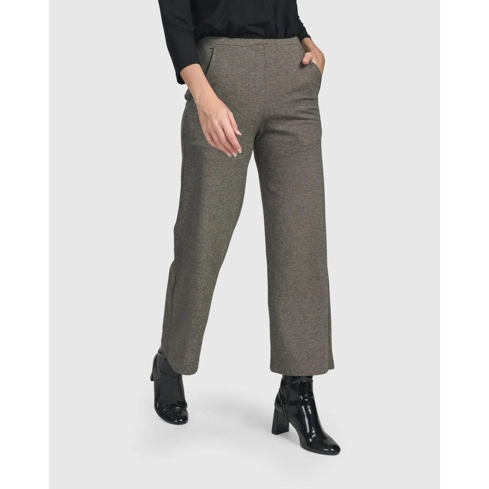 NEW Alembika Essential Cropped Pants Fog Womens 12-14